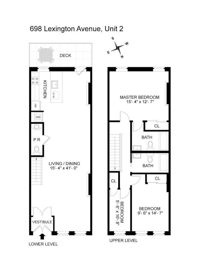 Newly Renovated Duplex Apartment 2 纽约 外观 照片
